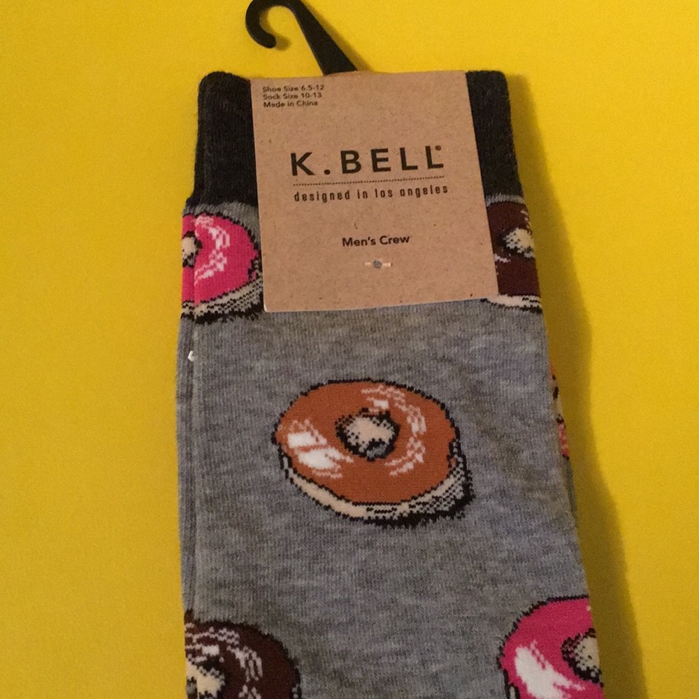 NEW SOCKS glazed donut dessert pastry bakery RARE!